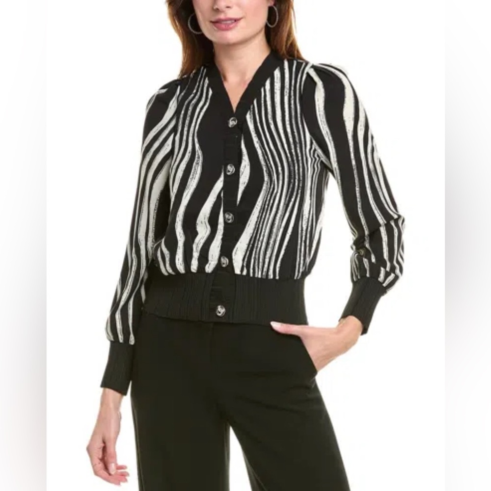 Gracia Cardigan black and white